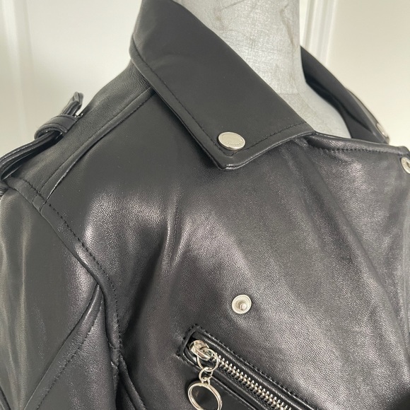 BLANK NYC 100% leather moto style jacket - Picture 6 of 11